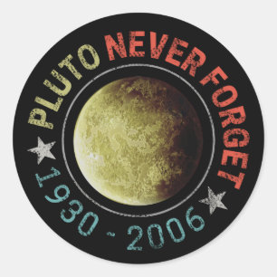 Adesivo Plutão Nunca Esquece O Planeta Espacial 1930-2006