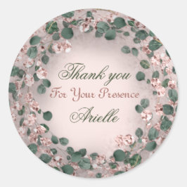 Adesivo Pó de Verde de Folhas de Eucalipto de Aniversário 