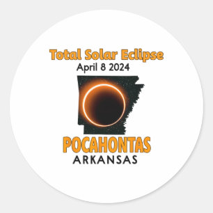 Adesivo Pocahontas Arkansas Total Eclipse Solar 2024