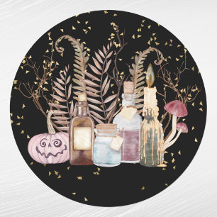 Adesivo Poções de Abóbora Rosa Bonitas Foliões Foliões Hal