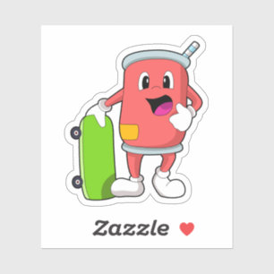 Adesivo Pode como skater com skate