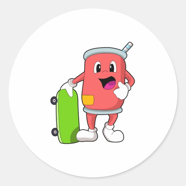 Adesivo Pode como skater com skate (Frente)