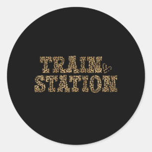 Adesivo Pode Ser Uma Estação De Comboio Dizendo Um Dia.