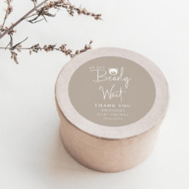 Adesivo Podemos Esperar Chá de fraldas Moderno e Minimalis