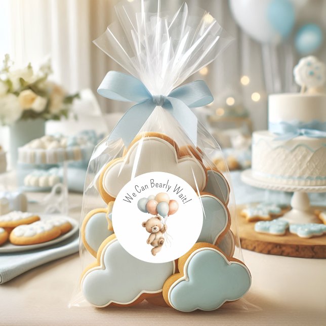 Adesivo Podemos Esperar Um Chá de fraldas De Garoto De Urs (Criador carregado)