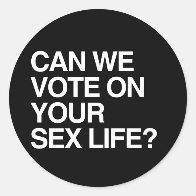 ADESIVO PODEMOS VOTAR SOBRE A SUA VIDA (Frente)