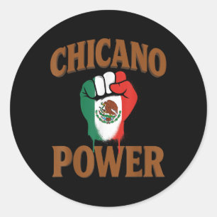Adesivo Poder Chicano Bandeira Mexicana México Marrom Lati