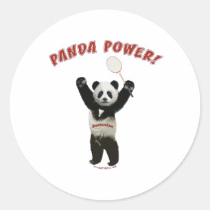 Adesivo Poder da panda do Badminton