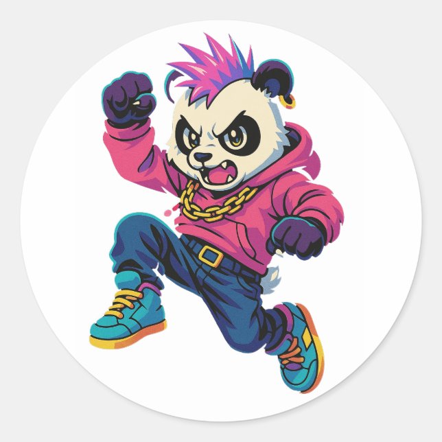 Adesivo Poder do Panda Punk (Frente)