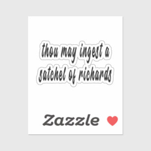 Adesivo Podes ingerir um saco de autocolantes de vinil de 