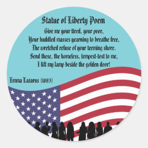 Adesivo Poema da estátua da liberdade, uma nação dos