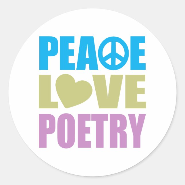 Adesivo Poesia de Paz e Amor (Frente)