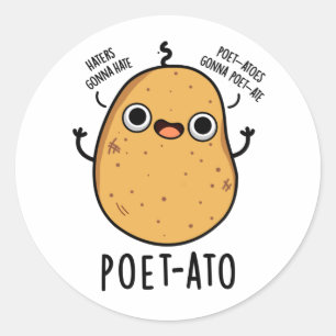 Adesivo Poeta Engraçado Veggie Potato Pun