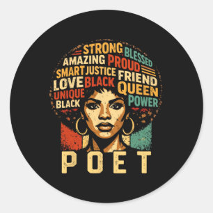 Adesivo Poeta Mês da História Negra Arte Orgulho Negro Pod