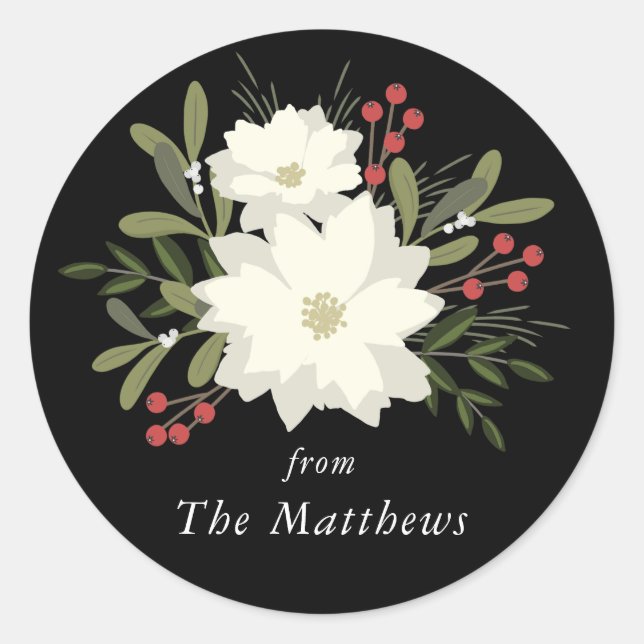 Adesivo Poinsétia alegre - Natal Stickerl (Frente)