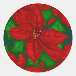 Adesivo Poinsetta Christmas Sticker
