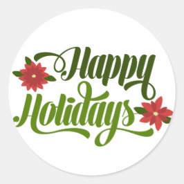 Adesivo Poinsettia de Férias Felizes