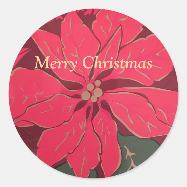 Adesivo Poinsettia de Natal -  (Frente)