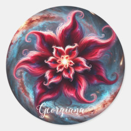 Adesivo Poinsettia Galáxia Floral Festiva Personalizada