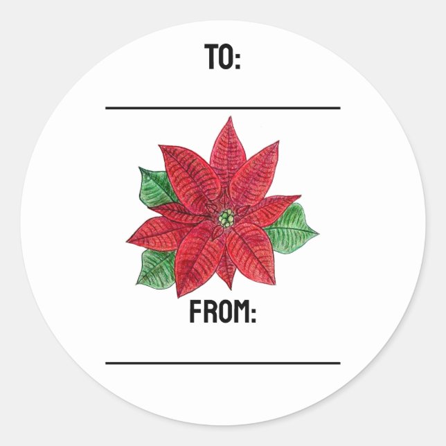 Adesivo Poinsettia Gifting Stickers (Frente)