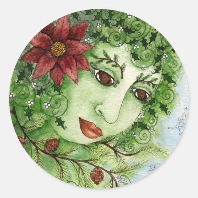 Adesivo Poinsettia Holly Nymph Sticker (Frente)