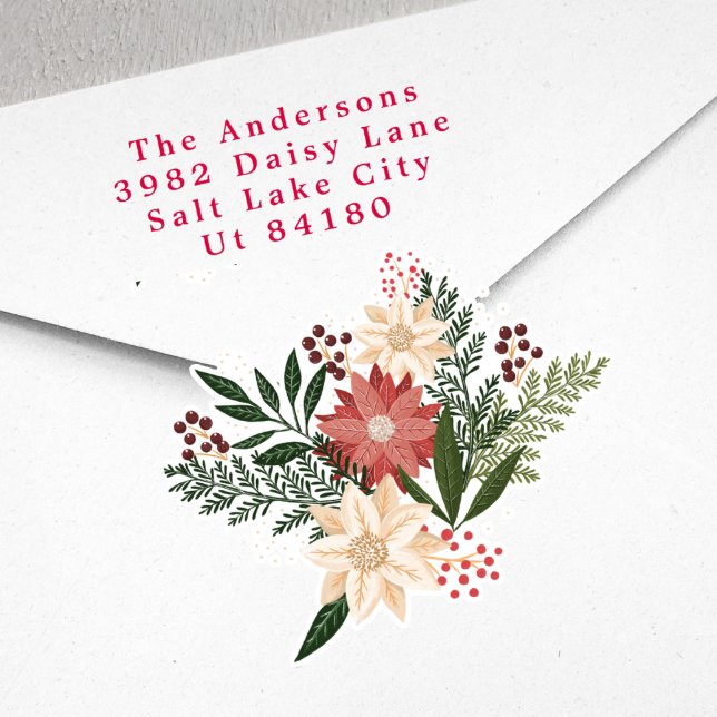 Adesivo Poinsettia Natal Contour Vinyl (Showcasing Vinyl Cut Contour Stickers - additional items (bought separately))