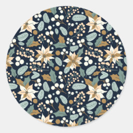 Adesivo Poinsettia negro de fundo férias de inverno