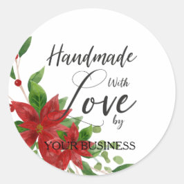 Adesivo Poinsettias and Quote for Crafts Articles Handmade