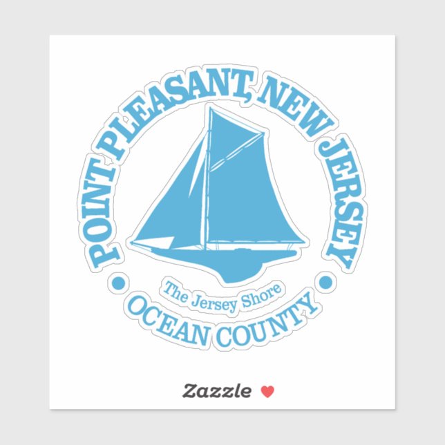 Adesivo Point Pleasant NJ (loop) (Folha)