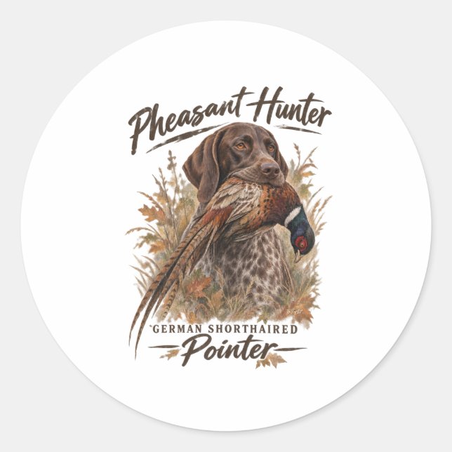 Adesivo Pointer Alemão de Pelo Curto  (Frente)