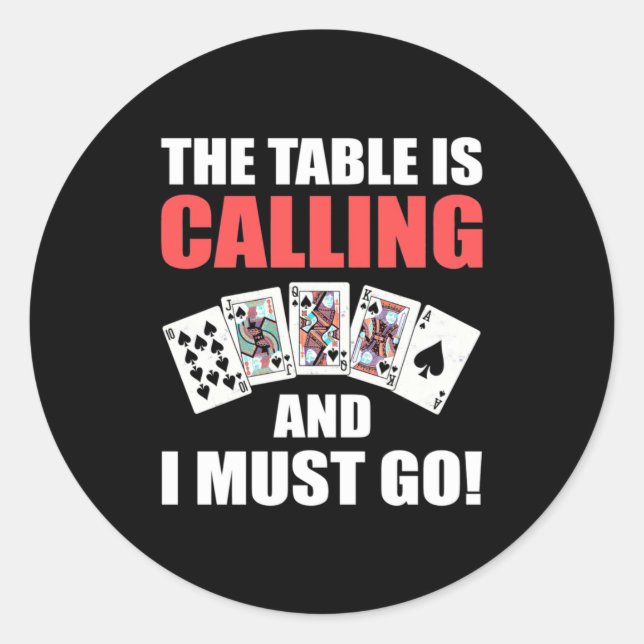 Adesivo Poker, A Mesa Está Ligando (Frente)