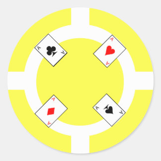 Adesivo Poker Chip - Amarelo