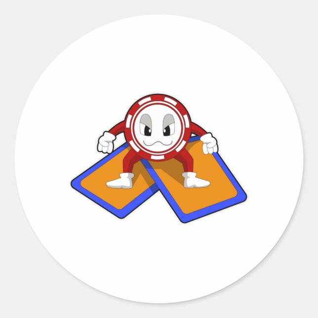 Adesivo Poker chips with Poker cards (Frente)