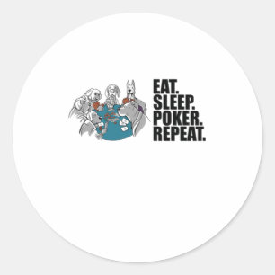 Adesivo Poker, coma.Dormir.Poker.Repetir.