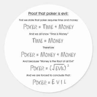 Adesivo Poker é Mau