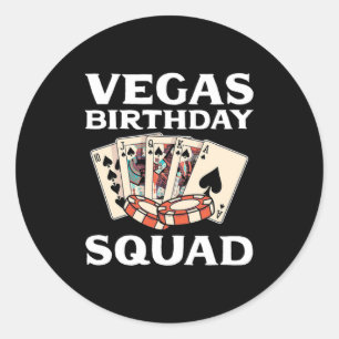 Adesivo Poker Lover Poker Birthday Squad