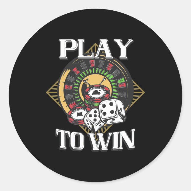 Adesivo Poker Play To Win (Frente)