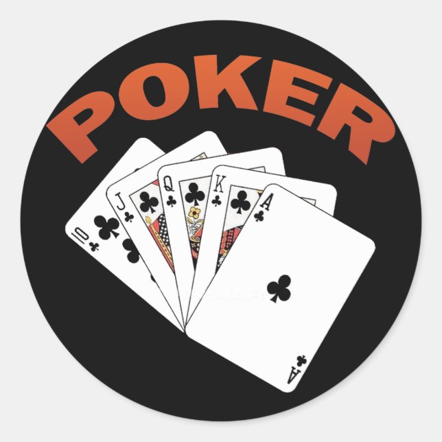 ADESIVO POKER ROYAL FLUSH (Frente)