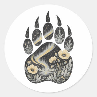 Adesivo Polar Bear Botanical Footprint Nature Sticker