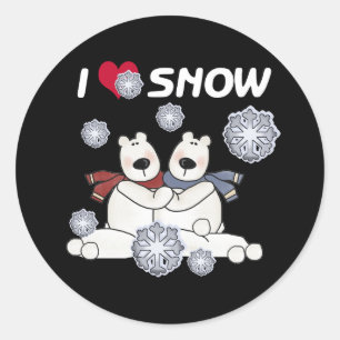 Adesivo Polar Bear Hug Love Snow Winter