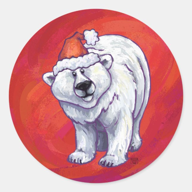 Adesivo Polar Bear Natal Em Vermelho (Frente)