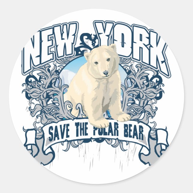 Adesivo Polar Bear New York (Frente)