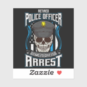 Adesivo Polícia aposentada agente de aposentadoria de linh