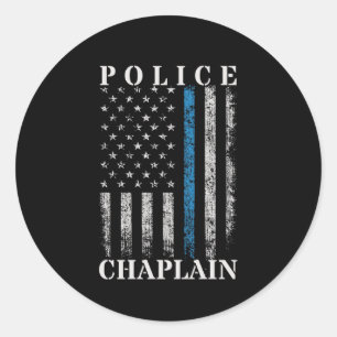 Adesivo Polícia Chaplain - Bandeira Americana