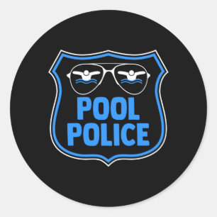 Adesivo Polícia da Piscina Masculina Atendente da Praia e