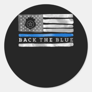 Adesivo Polícia de Bandeira Americana de Linha Azul Azul