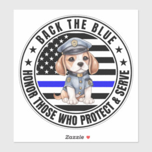 Adesivo Polícia De Beagle Devolve O Azul