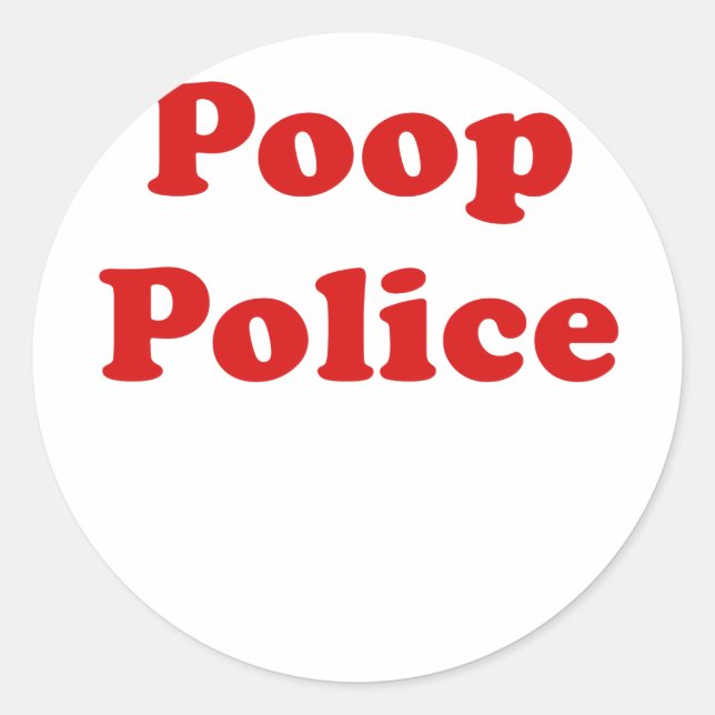 Adesivo Polícia de Poop (Frente)