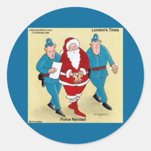 Adesivo Polícia Navidad: Papai Noel Foi Muito Mau