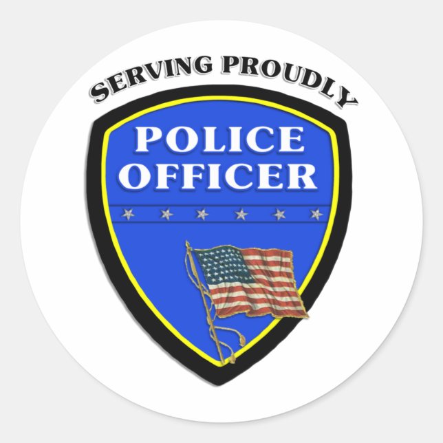 Adesivo Polícia Servindo com Orgulho (Frente)
